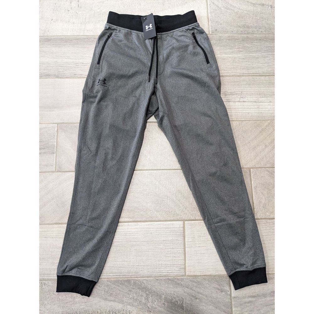 NEW Under Armour Men's Sportstyle Tricot Joggers Pants MEDIUM Grey 1290261-090